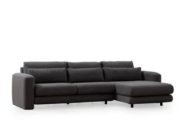 Makhan 3-sits Högervänd L-formad Divansoffa med Schäslong i Bouclé - Antracit - Möbler - Soffa - Divansoffa & schäslongsoffa - 3 sits soffa med divan