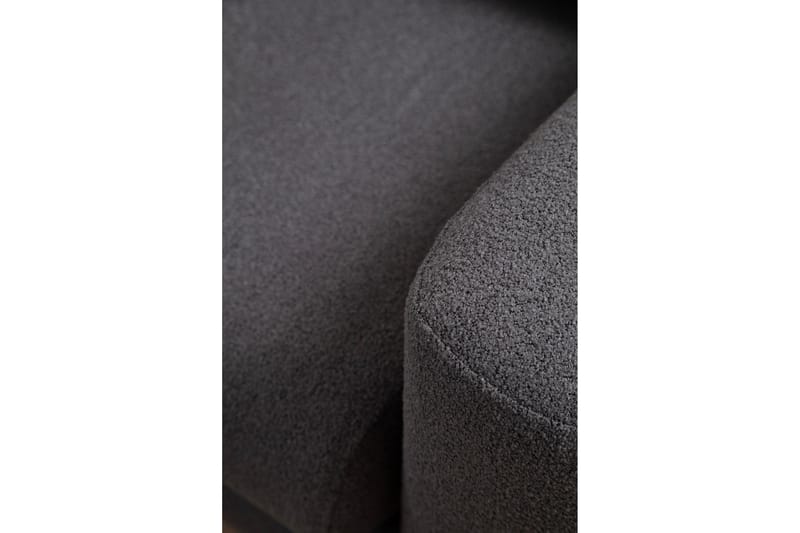 Makhan 3-sits Högervänd L-formad Divansoffa med Schäslong i Bouclé - Antracit - Möbler - Soffa - Divansoffa & schäslongsoffa - 3 sits soffa med divan