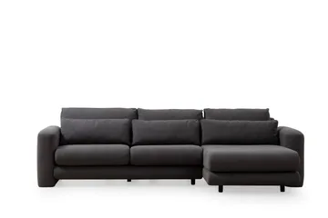 Makhan 3-sits Högervänd L-formad Divansoffa med Schäslong i Bouclé - Antracit - Möbler - Soffa - Divansoffa & schäslongsoffa - 3 sits soffa med divan