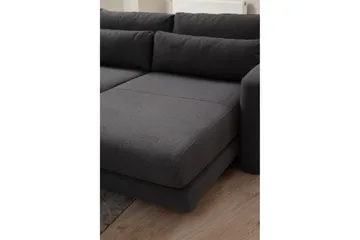 Makhan 3-sits Högervänd L-formad Divansoffa med Schäslong i Bouclé - Antracit - Möbler - Soffa - Divansoffa & schäslongsoffa - 3 sits soffa med divan
