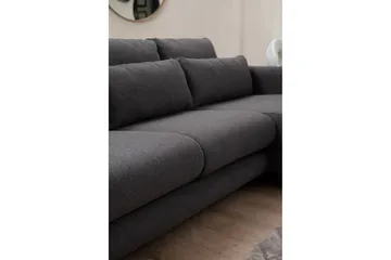 Makhan 3-sits Högervänd L-formad Divansoffa med Schäslong i Bouclé - Antracit - Möbler - Soffa - Divansoffa & schäslongsoffa - 3 sits soffa med divan
