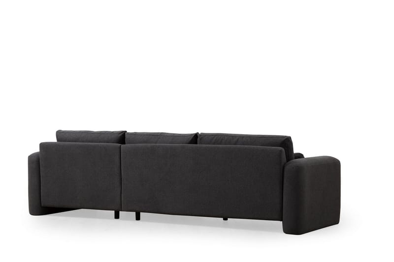 Makhan 3-sits Högervänd L-formad Divansoffa med Schäslong i Bouclé - Antracit - Möbler - Soffa - Divansoffa & schäslongsoffa - 3 sits soffa med divan