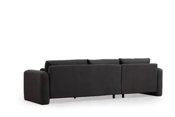 Makhan 3-sits Vänster L-formad Divansoffa med Schäslong i Bouclé - Antracit - Möbler - Soffa - Divansoffa & schäslongsoffa - 3 sits soffa med divan