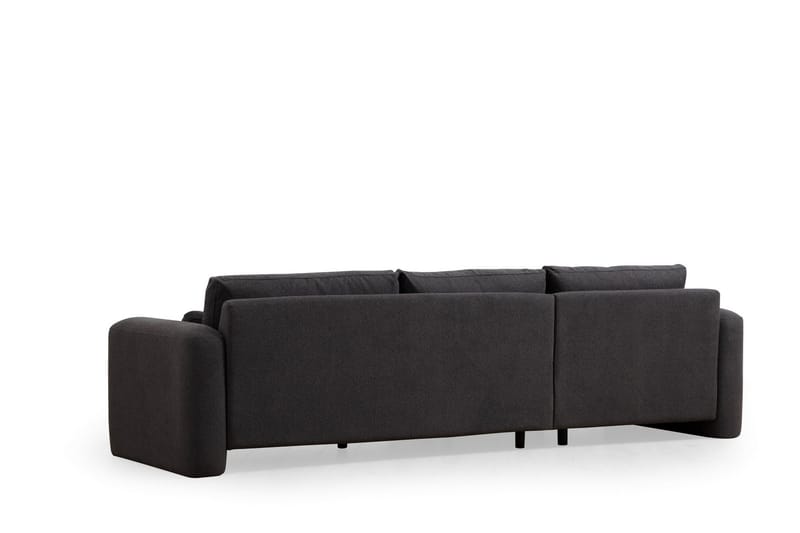 Makhan 3-sits Vänster L-formad Divansoffa med Schäslong i Bouclé - Antracit - Möbler - Soffa - Divansoffa & schäslongsoffa - 3 sits soffa med divan