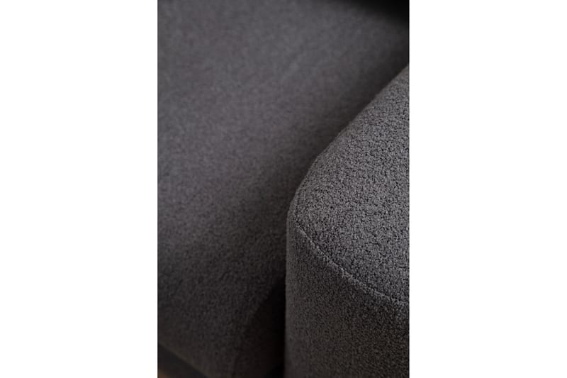 Makhan 3-sits Vänster L-formad Divansoffa med Schäslong i Bouclé - Antracit - Möbler - Soffa - Divansoffa & schäslongsoffa - 3 sits soffa med divan