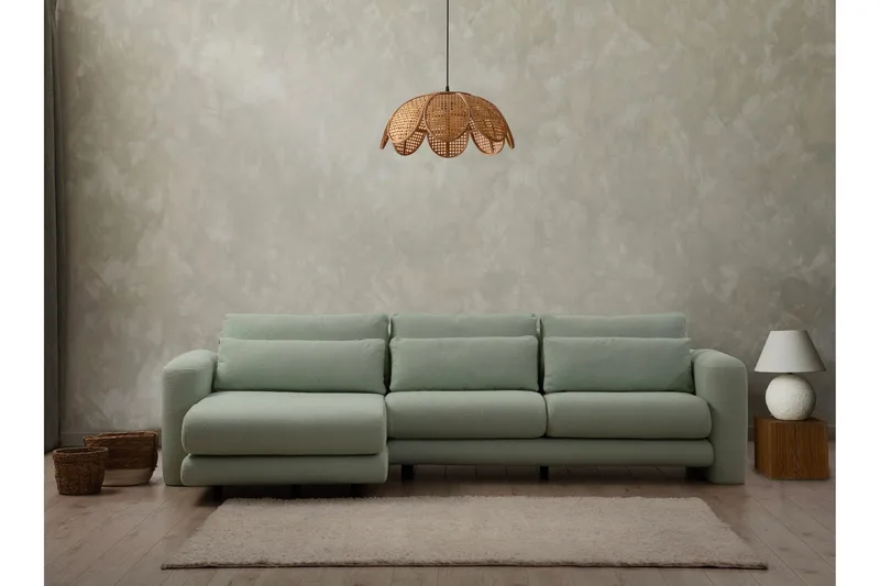 Makhan Soffa m. Divan 3-sits - Grön - Möbler - Soffa - Divansoffa & schäslongsoffa - 3 sits soffa med divan