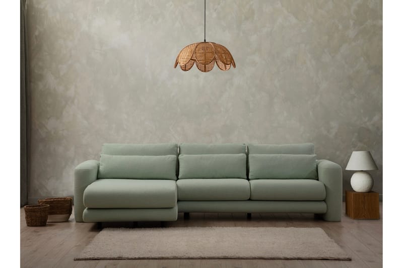 Makhan Soffa m. Divan 3-sits - Grön - Möbler - Soffa - Divansoffa & schäslongsoffa - 3 sits soffa med divan