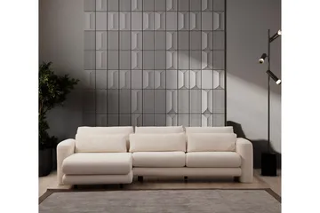 Makhan Soffa m. Divan 3-sits - Ljusbeige - Möbler - Soffa - Divansoffa & schäslongsoffa - 3 sits soffa med divan