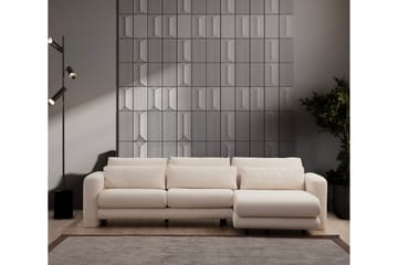 Makhan Soffa m. Divan 3-sits - Ljusbeige - Möbler - Soffa - Divansoffa & schäslongsoffa - 3 sits soffa med divan