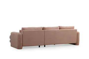 Makhan Soffa m. Divan 3-sits - Rosa - Möbler - Soffa - Divansoffa & schäslongsoffa - 3 sits soffa med divan