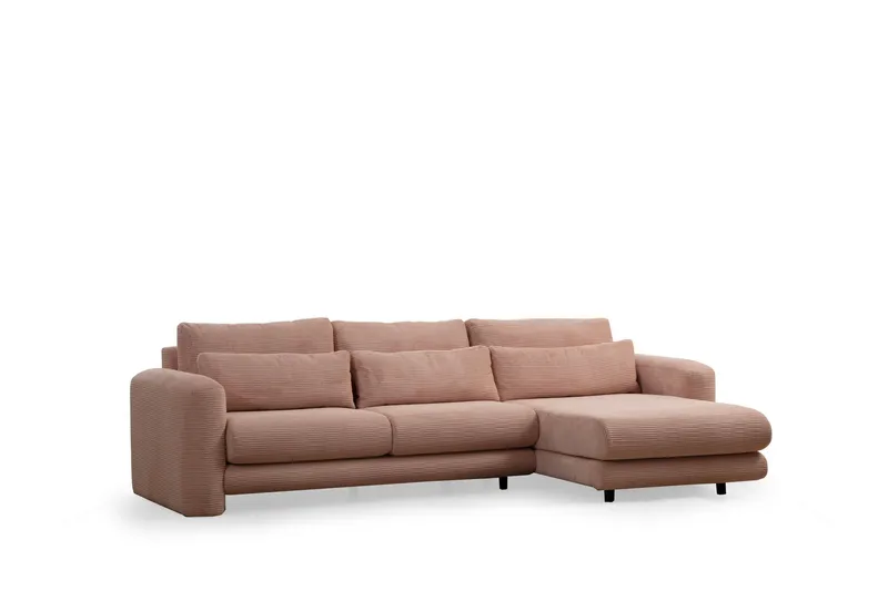 Makhan Soffa m. Divan 3-sits - Rosa - Möbler - Soffa - Divansoffa & schäslongsoffa - 3 sits soffa med divan