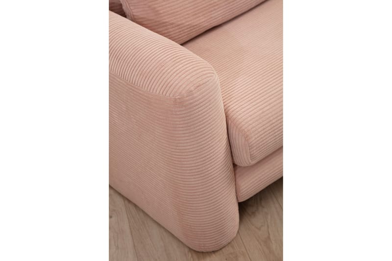 Makhan Soffa m. Divan 3-sits - Rosa - Möbler - Soffa - Divansoffa & schäslongsoffa - 3 sits soffa med divan