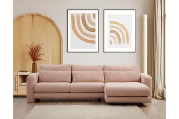 Makhan Soffa m. Divan 3-sits - Rosa - Möbler - Soffa - Divansoffa & schäslongsoffa - 3 sits soffa med divan