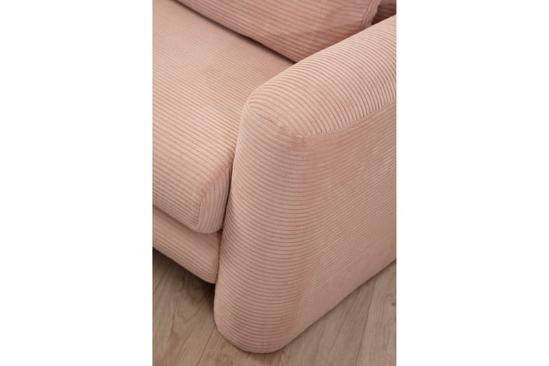 Makhan Soffa m. Divan 3-sits - Rosa - Möbler - Soffa - Divansoffa & schäslongsoffa - 3 sits soffa med divan