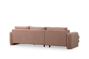 Makhan Soffa m. Divan 3-sits - Rosa - Möbler - Soffa - Divansoffa & schäslongsoffa - 3 sits soffa med divan
