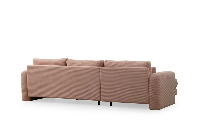 Makhan Soffa m. Divan 3-sits - Rosa - Möbler - Soffa - Divansoffa & schäslongsoffa - 3 sits soffa med divan