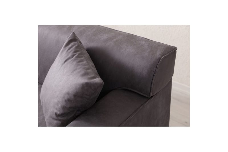 Malpani Soffa med Divan 3-sits - Antracit - Möbler - Soffa - Divansoffa & schäslongsoffa - 3 sits soffa med divan
