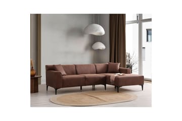 Malpani Soffa med Divan 3-sits - Cognac - Möbler - Soffa - Divansoffa & schäslongsoffa - 4 sits soffa med divan