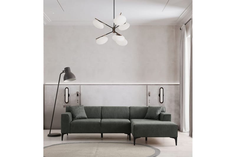 Malpani Soffa med Divan 3-sits - Grön - Möbler - Soffa - Divansoffa & schäslongsoffa - 4 sits soffa med divan