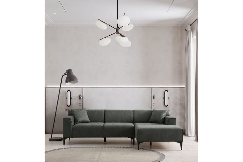 Malpani Soffa med Divan 3-sits - Grön - Möbler - Soffa - Divansoffa & schäslongsoffa - 4 sits soffa med divan