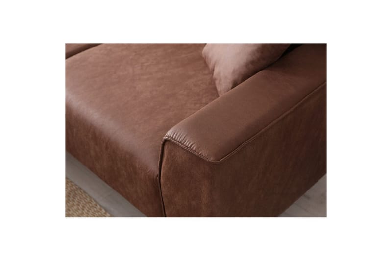 Malpani Soffa med Divan 4-sits - Cognac - Möbler - Soffa - Divansoffa & schäslongsoffa - 4 sits soffa med divan