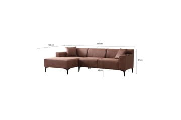 Malpani Soffa med Divan 4-sits - Cognac - Möbler - Soffa - Divansoffa & schäslongsoffa - 4 sits soffa med divan