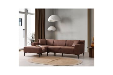 Malpani Soffa med Divan 4-sits - Cognac - Möbler - Soffa - Divansoffa & schäslongsoffa - 4 sits soffa med divan