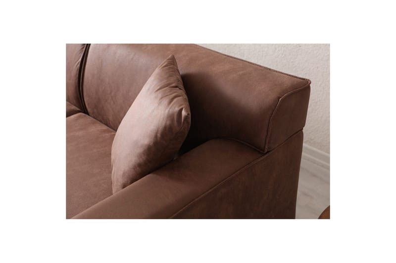 Malpani Soffa med Divan 4-sits - Cognac - Möbler - Soffa - Divansoffa & schäslongsoffa - 4 sits soffa med divan