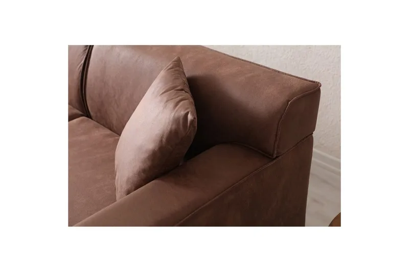 Malpani Soffa med Divan 4-sits - Cognac - Möbler - Soffa - Divansoffa & schäslongsoffa - 4 sits soffa med divan