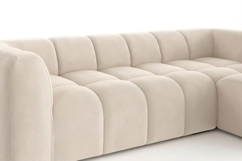 Marlow 3-sits Bubblig Divansoffa höger - Beige - Möbler - Soffa - Divansoffa & schäslongsoffa - 3 sits soffa med divan