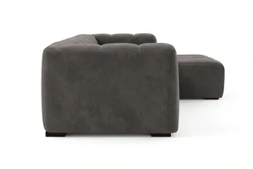 Marlow 3-sits Bubblig Divansoffa höger - Grå - Möbler - Soffa - Divansoffa & schäslongsoffa - 3 sits soffa med divan