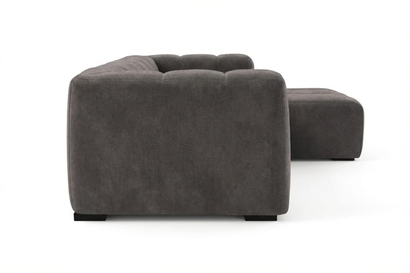 Marlow 3-sits Bubblig Divansoffa höger - Grå - Möbler - Soffa - Divansoffa & schäslongsoffa - 3 sits soffa med divan