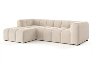 Marlow 3-sits Bubblig Divansoffa vänster - Beige - Möbler - Soffa - Divansoffa & schäslongsoffa - 3 sits soffa med divan
