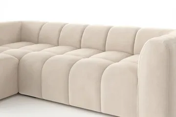 Marlow 3-sits Bubblig Divansoffa vänster - Beige - Möbler - Soffa - Divansoffa & schäslongsoffa - 3 sits soffa med divan
