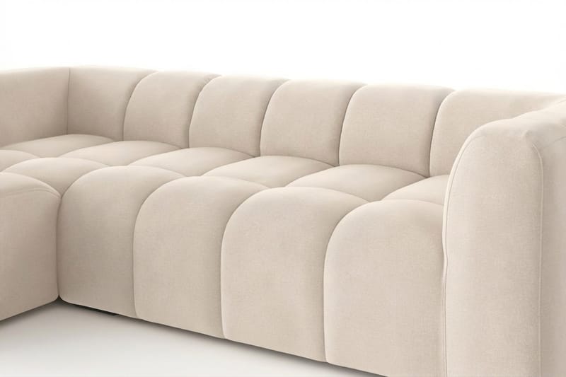 Marlow 3-sits Bubblig Divansoffa vänster - Beige - Möbler - Soffa - Divansoffa & schäslongsoffa - 3 sits soffa med divan