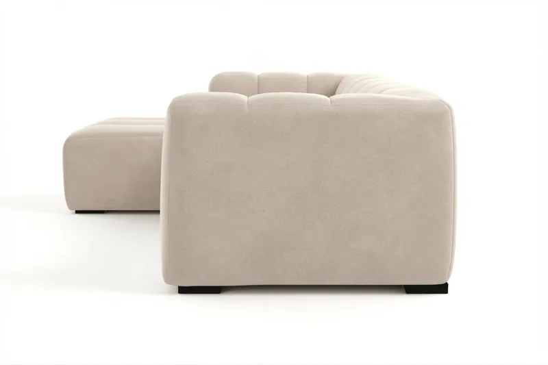 Marlow 3-sits Bubblig Divansoffa vänster - Beige - Möbler - Soffa - Divansoffa & schäslongsoffa - 3 sits soffa med divan