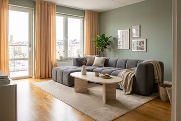 Marlow 3-sits Bubblig Divansoffa vänster - Grå - Möbler - Soffa - Divansoffa & schäslongsoffa - 3 sits soffa med divan