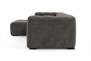 Marlow 3-sits L-formad Bubblig Divansoffa Vänster med Schäslong i Tyg - Grå - Möbler - Soffa - Divansoffa & schäslongsoffa - 3 sits soffa med divan
