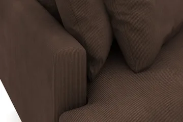 Menard 3-sits Högervänd L-formad Divansoffa i Manchester - Brun - Möbler - Soffa - Divansoffa & schäslongsoffa - 3 sits soffa med divan