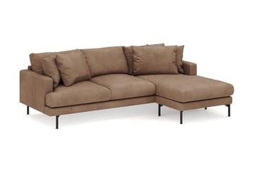 Menard 3-sits Högervänd L-formad Divansoffa i Manchester - Brun - Möbler - Soffa - Divansoffa & schäslongsoffa - 4 sits soffa med divan