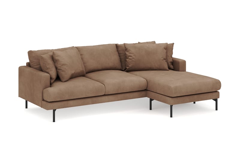 Menard 3-sits Högervänd L-formad Divansoffa i Manchester - Brun - Möbler - Soffa - Divansoffa & schäslongsoffa - 4 sits soffa med divan