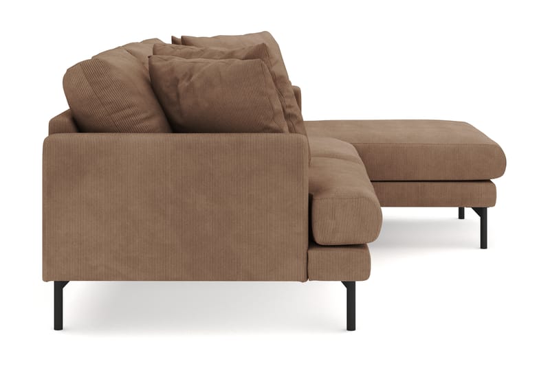 Menard 3-sits Högervänd L-formad Divansoffa i Manchester - Brun - Möbler - Soffa - Divansoffa & schäslongsoffa - 4 sits soffa med divan