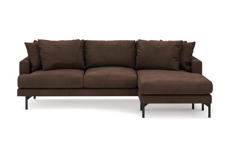 Menard 3-sits Högervänd L-formad Divansoffa i Manchester - Brun - Möbler - Soffa - Divansoffa & schäslongsoffa - 3 sits soffa med divan