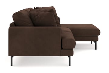 Menard 3-sits Högervänd L-formad Divansoffa i Manchester - Brun - Möbler - Soffa - Divansoffa & schäslongsoffa - 3 sits soffa med divan