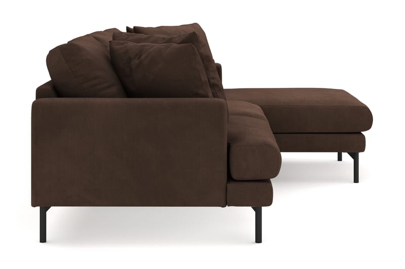 Menard 3-sits Högervänd L-formad Divansoffa i Manchester - Brun - Möbler - Soffa - Divansoffa & schäslongsoffa - 3 sits soffa med divan