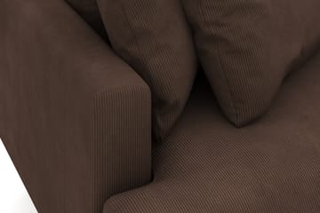 Menard 3-sits Högervänd L-formad Divansoffa i Manchester - Brun - Möbler - Soffa - Divansoffa & schäslongsoffa - 3 sits soffa med divan