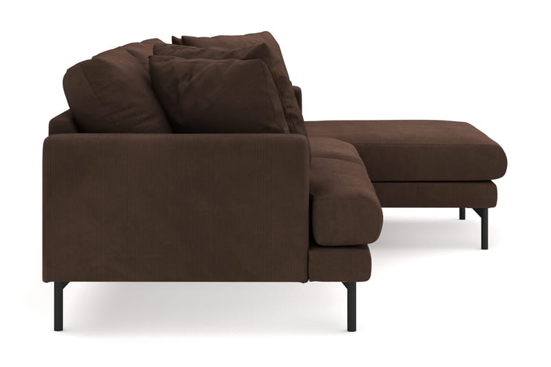 Menard 3-sits Högervänd L-formad Divansoffa i Manchester - Brun - Möbler - Soffa - Divansoffa & schäslongsoffa - 3 sits soffa med divan