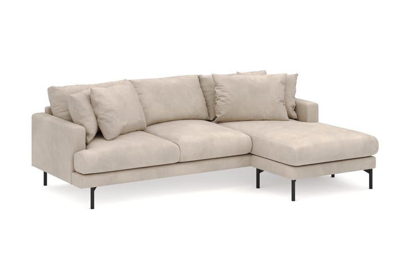 Menard 3-sits Högervänd L-formad Divansoffa i Manchester - Greige - Möbler - Soffa - Divansoffa & schäslongsoffa - 4 sits soffa med divan