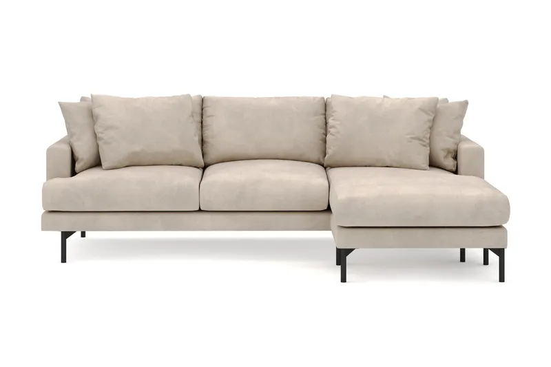 Menard 3-sits Högervänd L-formad Divansoffa i Manchester - Greige - Möbler - Soffa - Divansoffa & schäslongsoffa - 4 sits soffa med divan