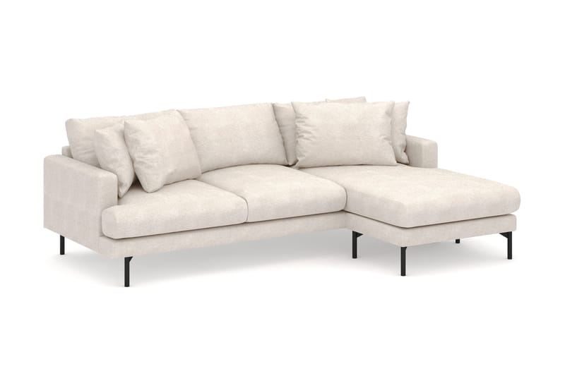 Menard 3-sits Högervänd L-formad Divansoffa i Tyg - Beige - Möbler - Soffa - Divansoffa & schäslongsoffa - 4 sits soffa med divan